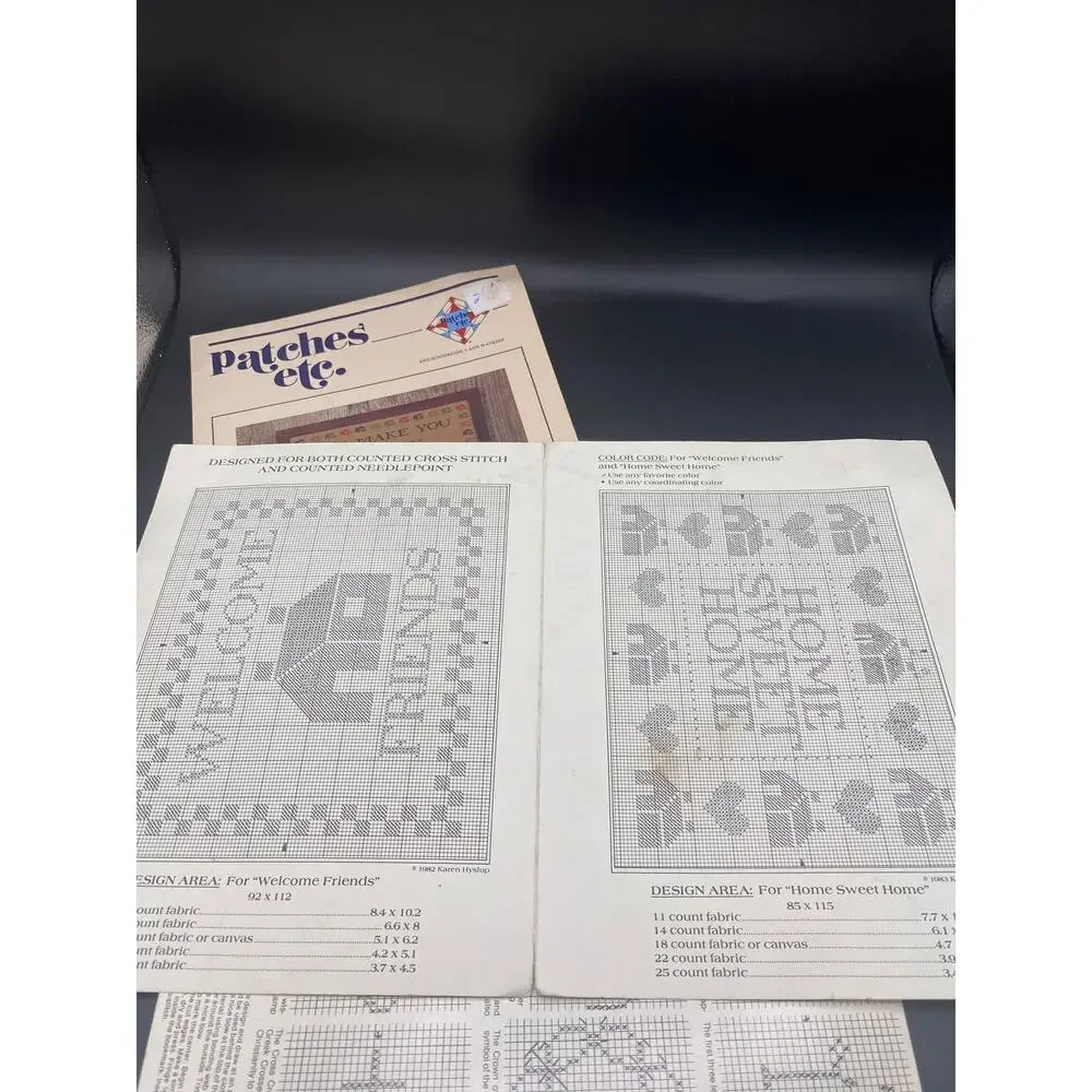 3 piece Cricket, Patches etc & christian monogram sewing cross stich patterns